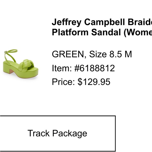 2021 Jeffrey Campbell Braided Sandal - neon green - Picture 5 of 5